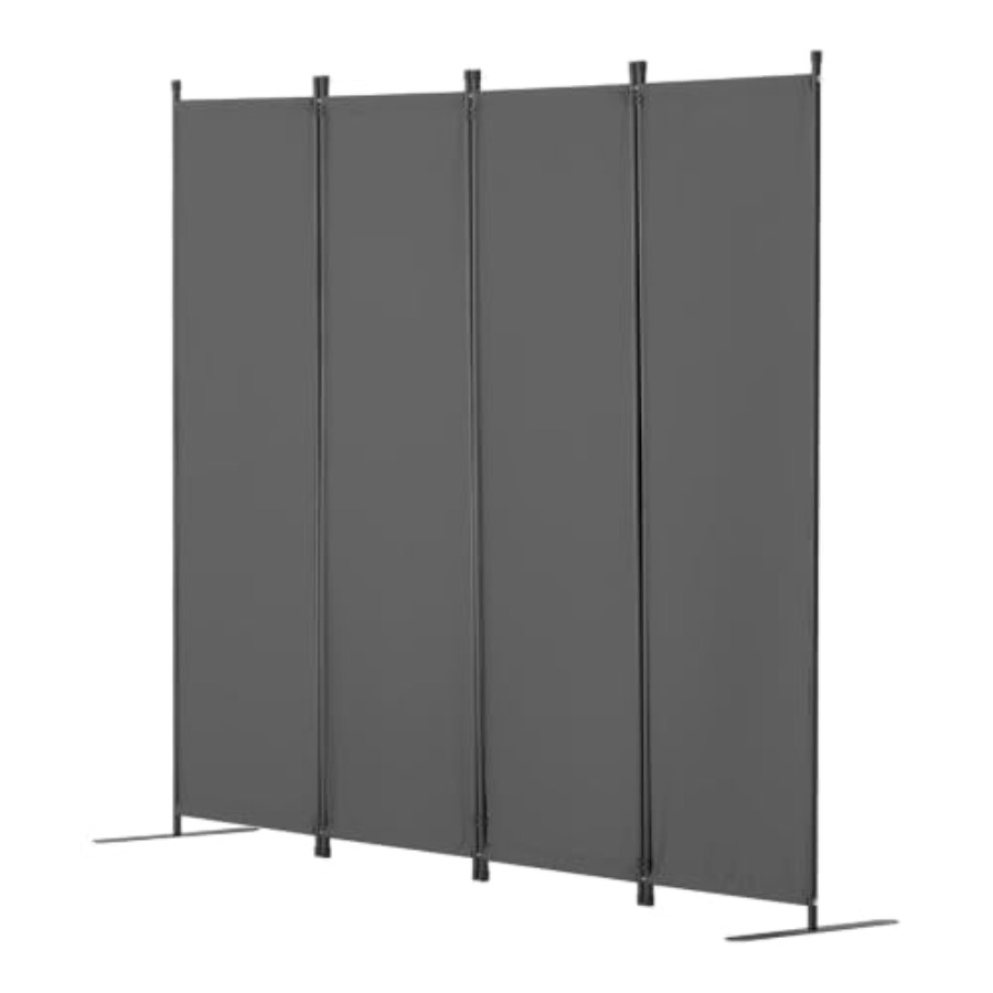 Partition Screen Divider - 4-Panel Cloth Room Divider Foldable Privacy