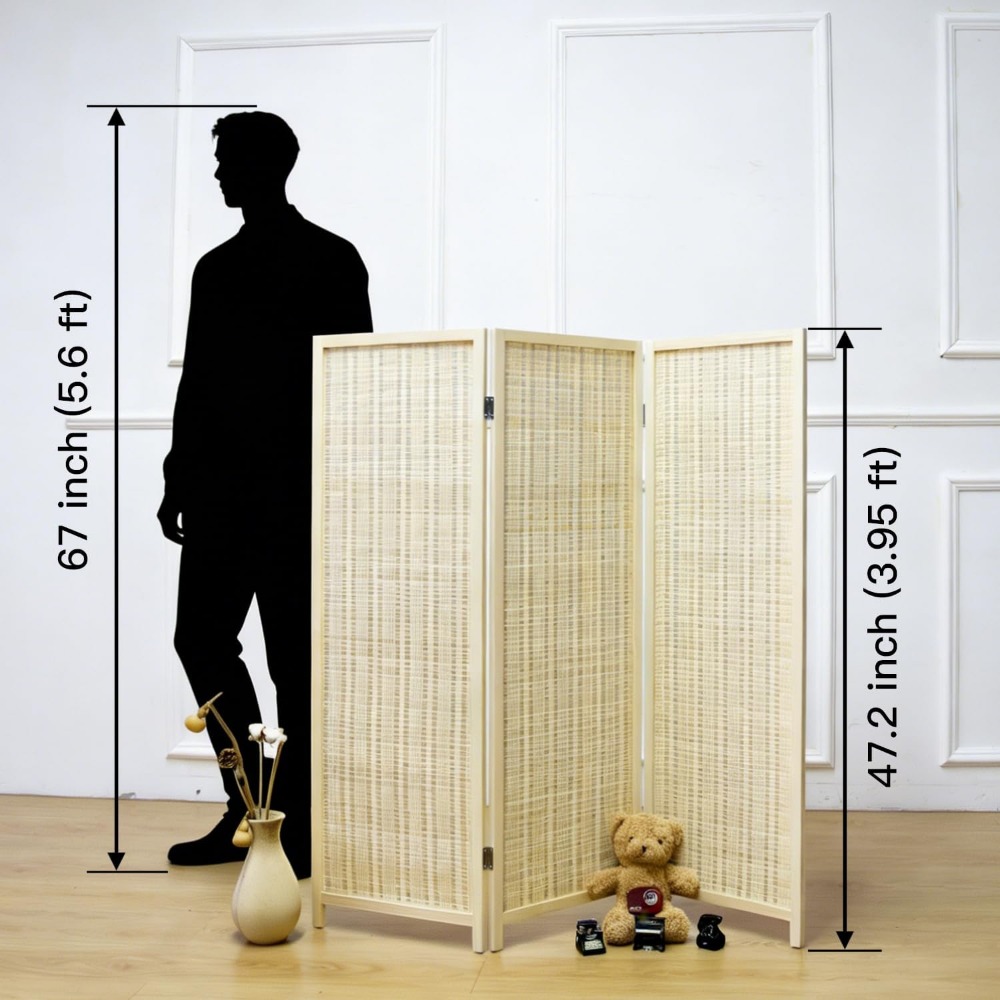 3 Panel Short Room Divider Scr - Partition Screen Divider 评论和价格