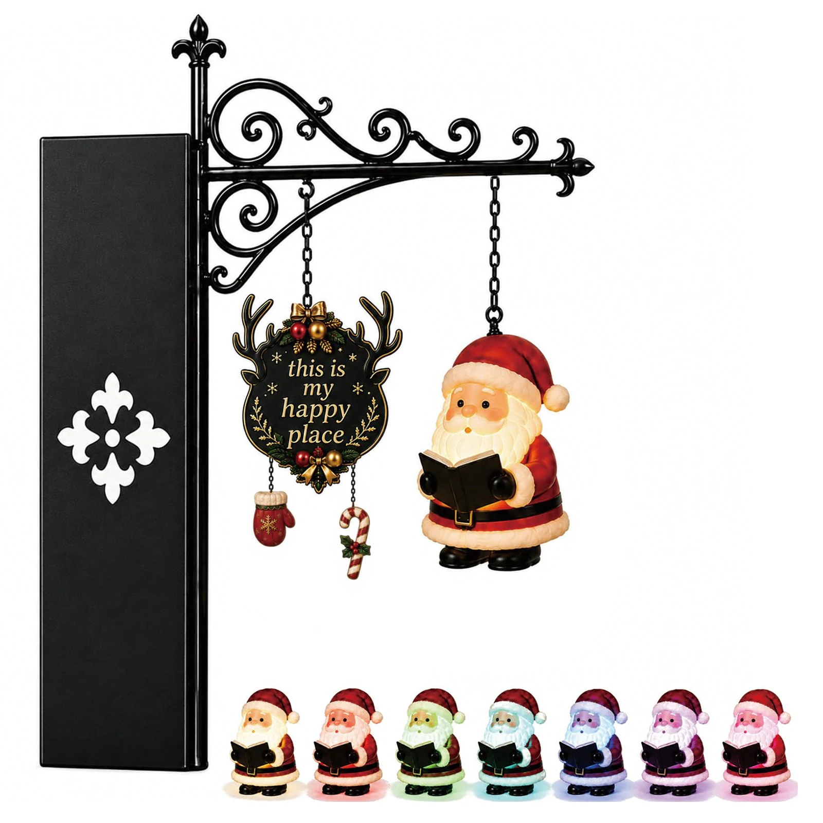 LED Bookshelf Santa Claus Chri - Bookshelf 评论和价格