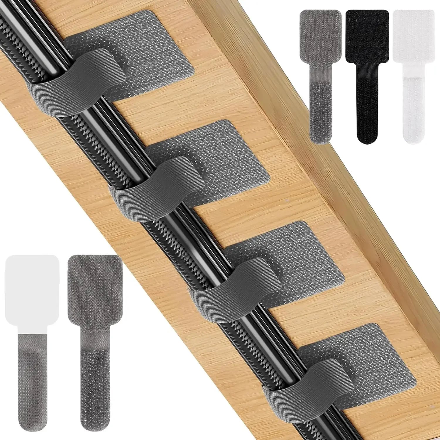 New Reusable Cable Ties Velcro - Desk Organizer 评论和价格