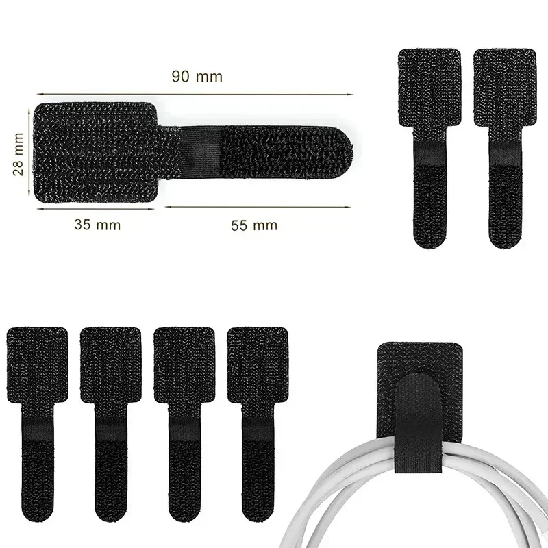 New Reusable Cable Ties Velcro - Desk Organizer 评论和价格