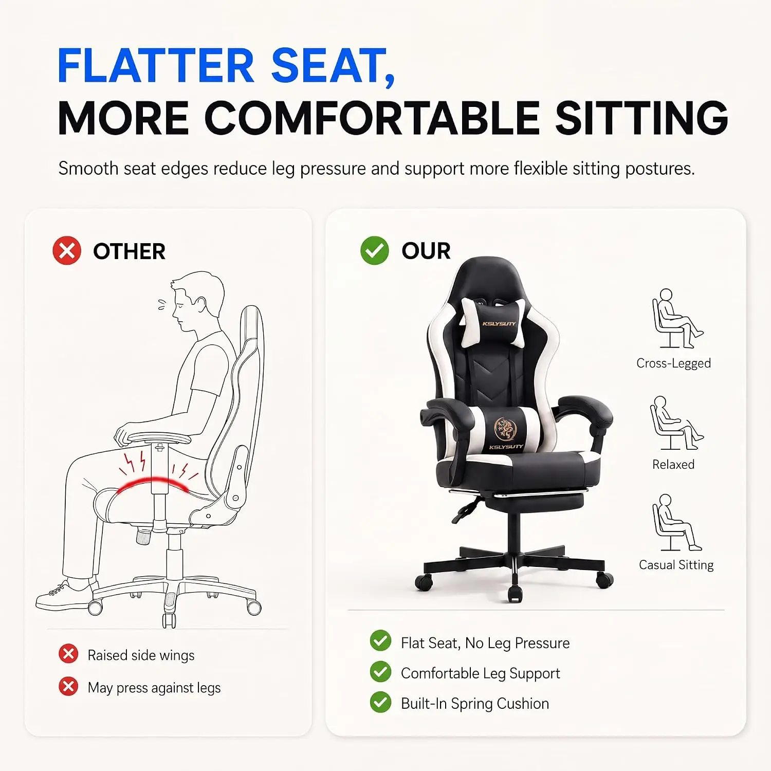 Desk Computer Gaming Chair - H - Office Chair Cushion 评论和价格