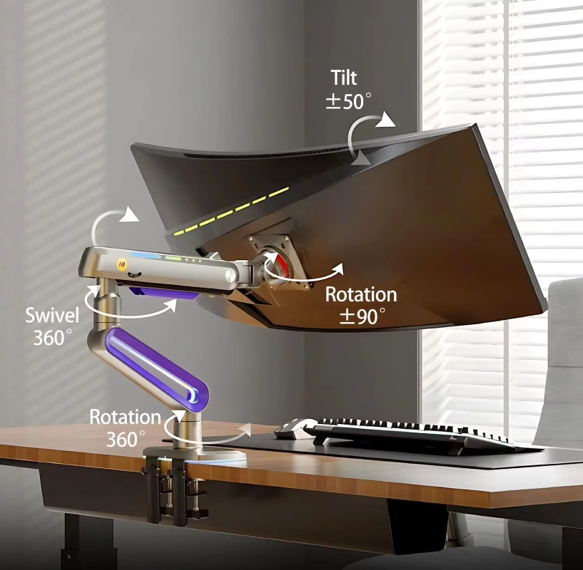 ERGONOMIC Gaming Monitor Arm f - Monitor Stand 评论和价格