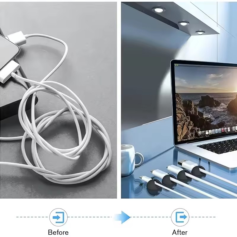 5/50Pcs Desktop Wall Cable Cli - Desk Organizer 评论和价格
