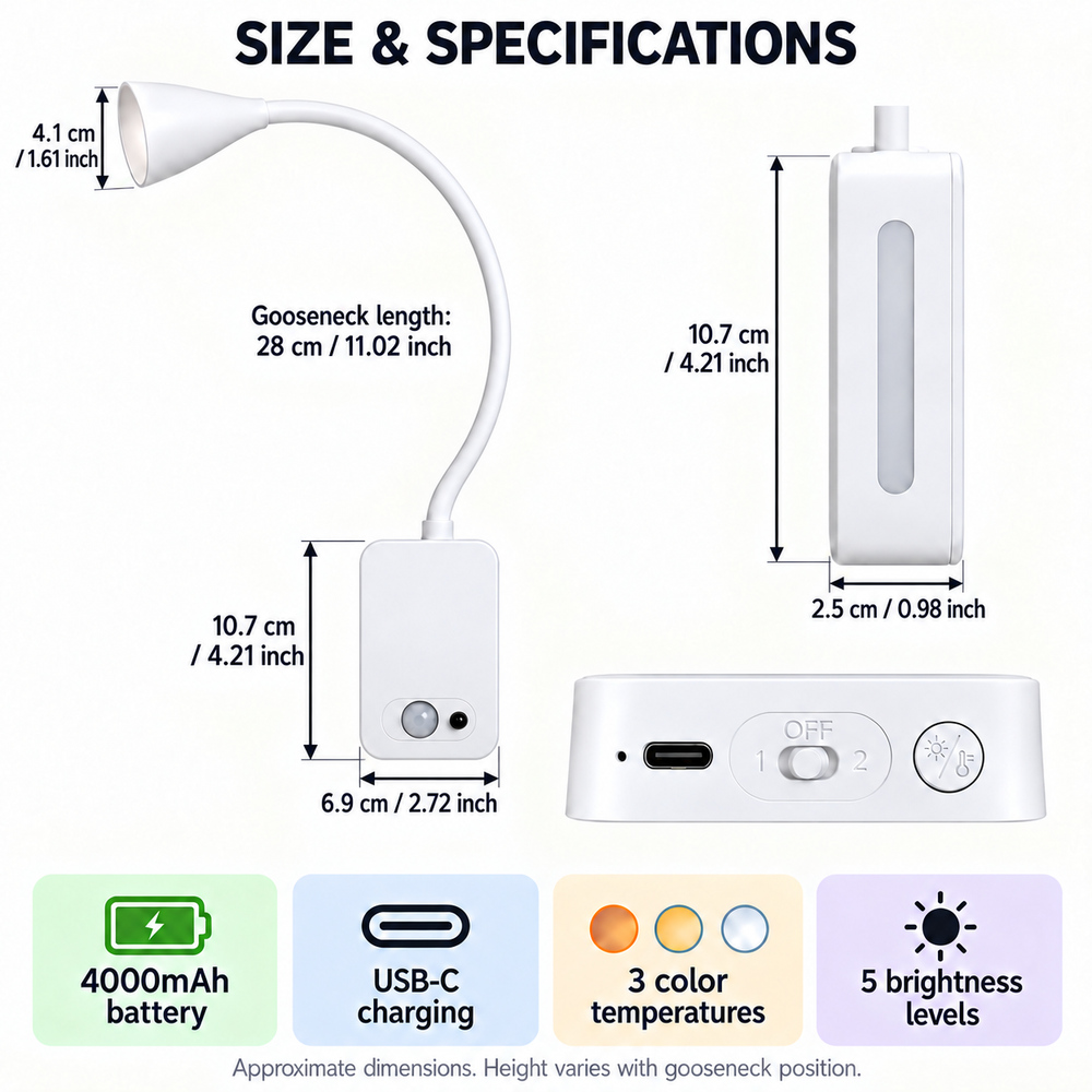 4000mAh Rechargeable Magnetic  - Desk Lamp 评论和价格
